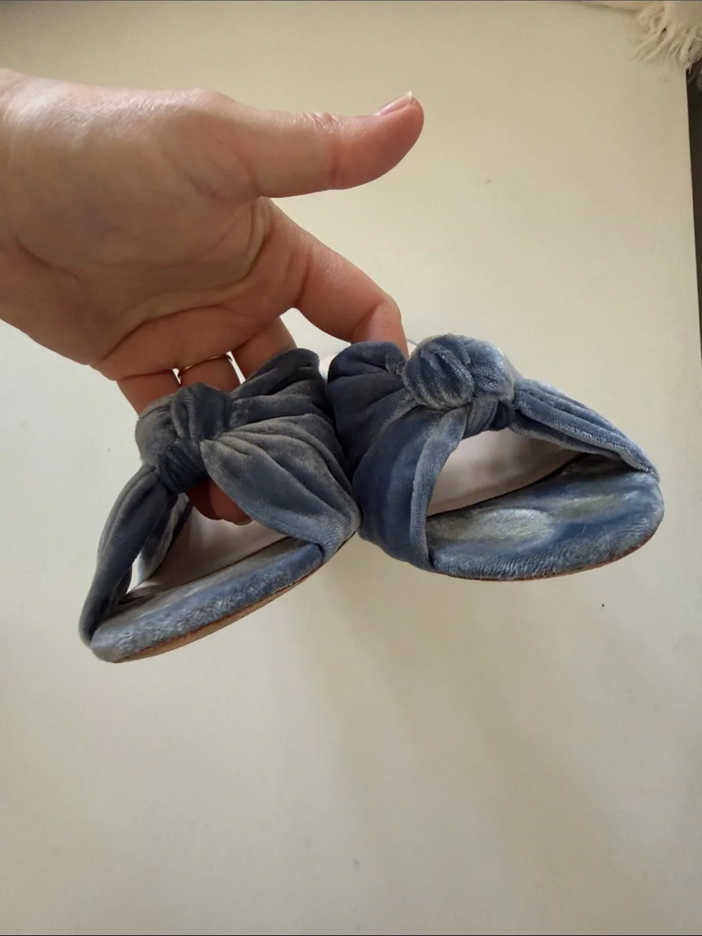 Loeffler Randall Blue Velvet Knot Mule Heels - Picture 5 of 8